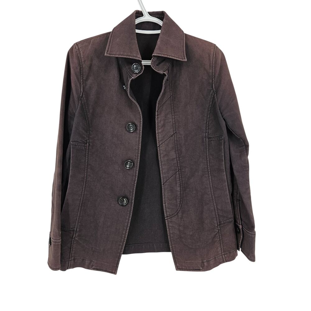 Adam Et Rope Mens Jacket Brown Japanese Normcore Button Front Outdoor Size 38
